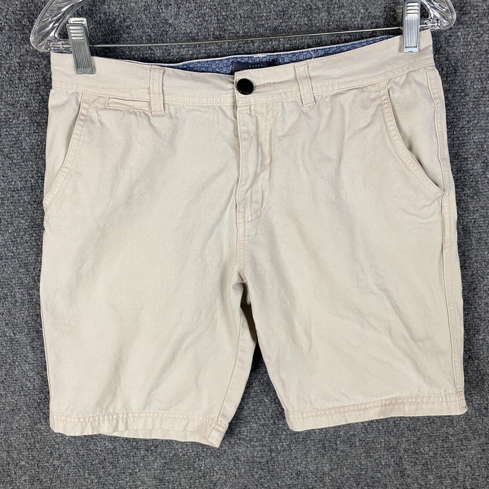 Topman Shorts Men's Size 31‎ Chino Beige Adults Slash Pockets Zipper Fly